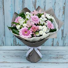 Букет цветов из:  Герберы, Альстромерии и Хризантемы в Слободище