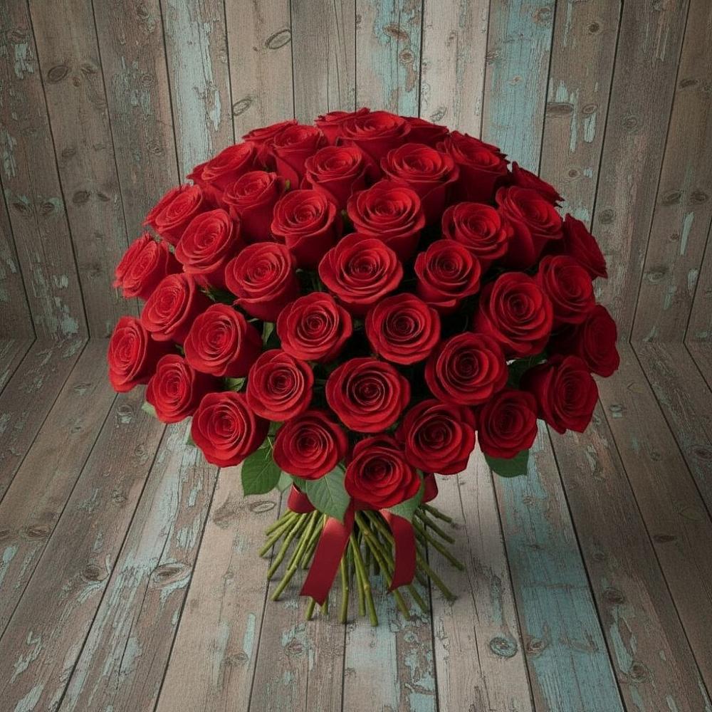 Букет 55 Красных роз Фридом в Слободище