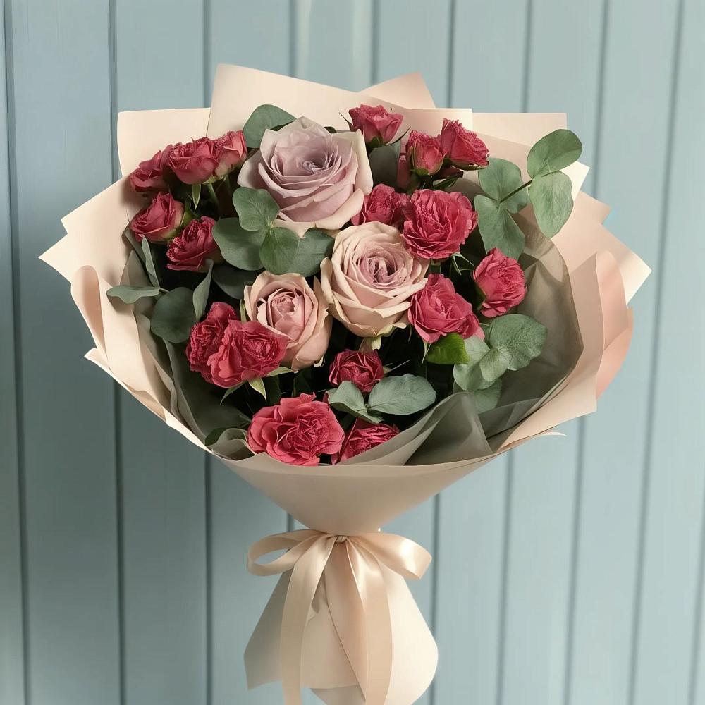 Букет цветов из: Гвоздики и Розы в Слободище