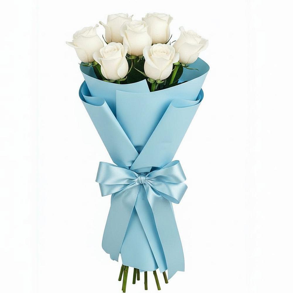 Букет 7 белых роз Проуд в Слободище