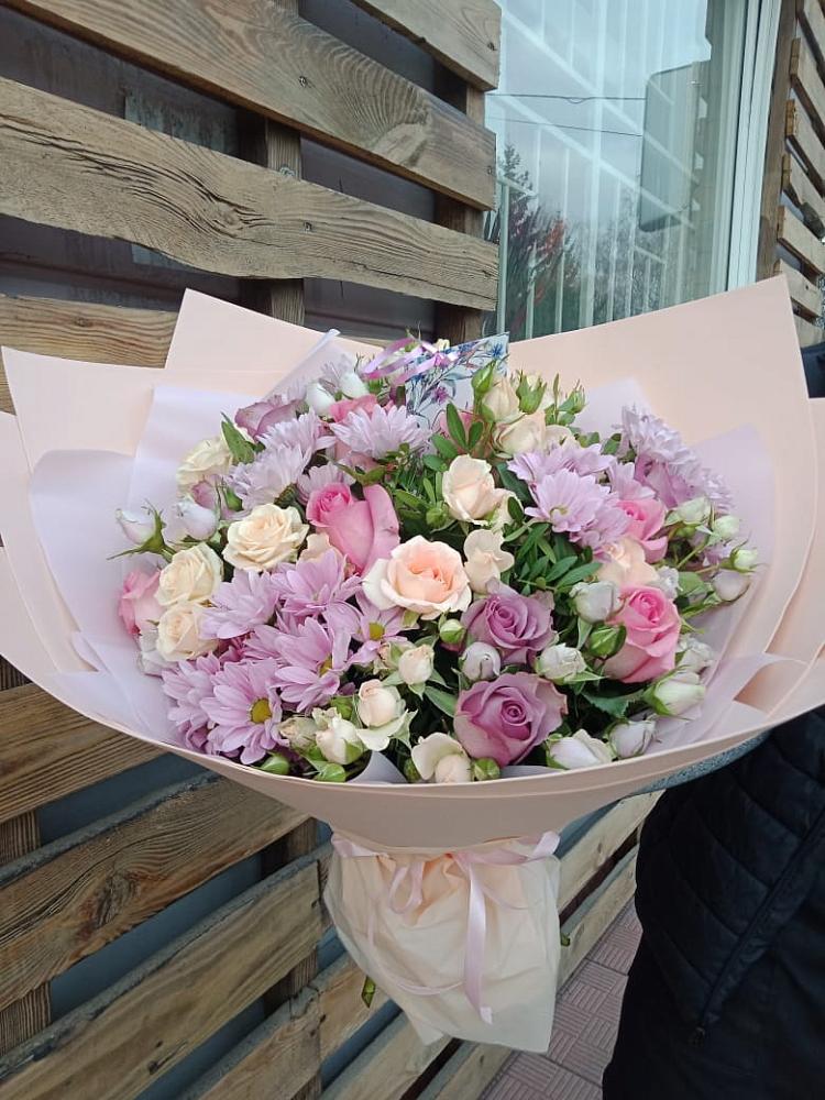 Букет цветов из: Розы и Хризантемы в Слободище