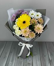 Букет цветов из:  Розы, Герберы и Хризантемы в Слободище