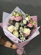 Букет цветов из:  Альстромерии, Розы и Лизиантусы #REPLACE_PRED# Слободище