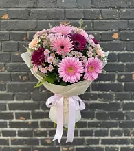 Букет цветов из:  Герберы и Хризантемы в Слободище