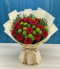 Букет цветов из:  Розы и Хризантемы в Слободище